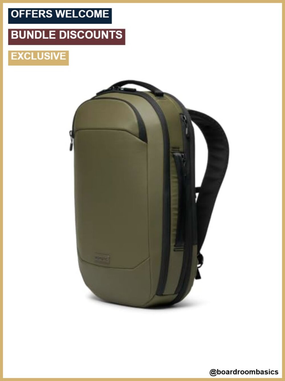 Laptop Travel Backpack for Men, Water Resistant, RFID, Expands 15-21L